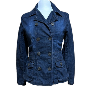 Stetson Double Breasted Denim Jacket Size Medium - EUC